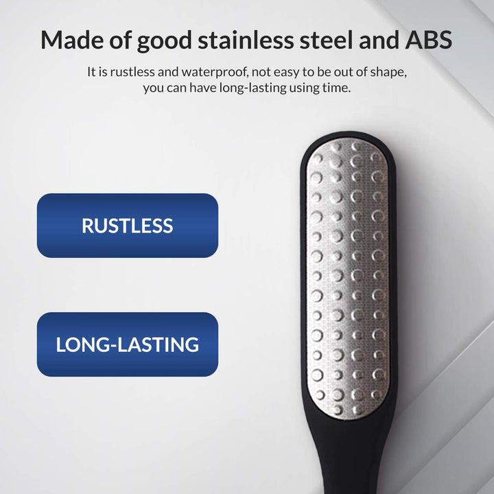 Professional Pedicure Stainless Steel Foot Scrubber Callus Remover Double-Side Foot Scraper for Coarse Cracked Heel Foot File for Hard Dead Feet Skin Ped Egg for Both Men and Women