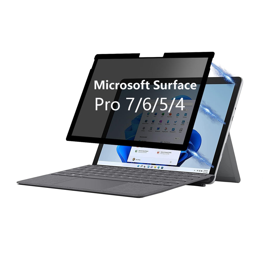 Privacy Screen Protector Compatible for Microsoft Surface Pro 7/6/5/4 Fully Removable,Easy to Install,Reusable,No Bubbles Screen Protector