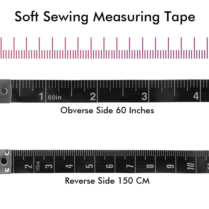 2PCS Measuring Tape for Body,Soft Tape Measure for Body Sewing Fabric Tailor Cloth Craft Measurement Tape,60 Inch/1.5M Silver Retractable Dual Sided Measure Tape Set