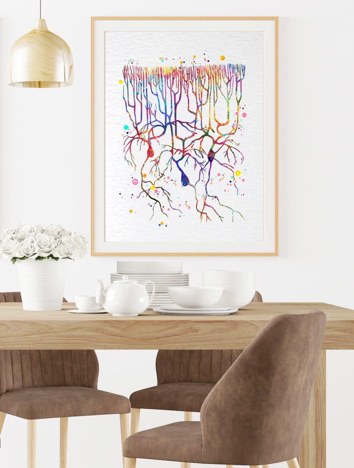 Dignovel Studios 8X10 Unframed Purkinje Neuron Watercol
