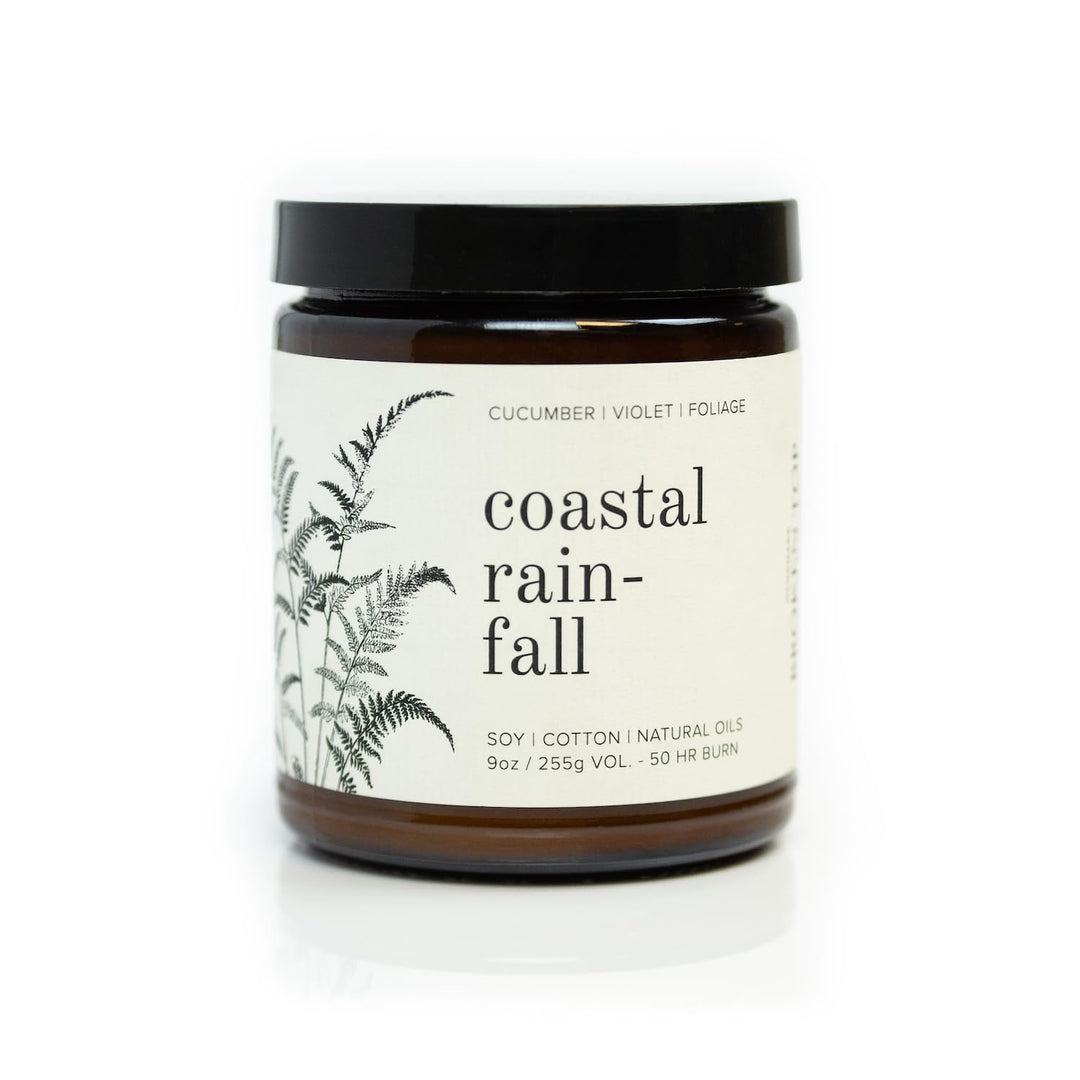 Broken Top Candle Company Coastal Rainfall Amber Jar Candle, 9 OZ