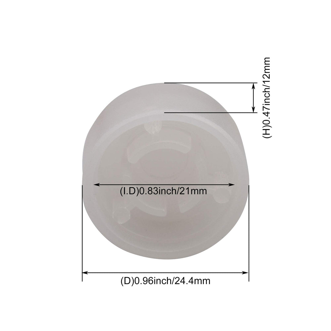 Plastic Guitar Stomp Knob Pedal Knobs Cap Transparent White Pack of 10