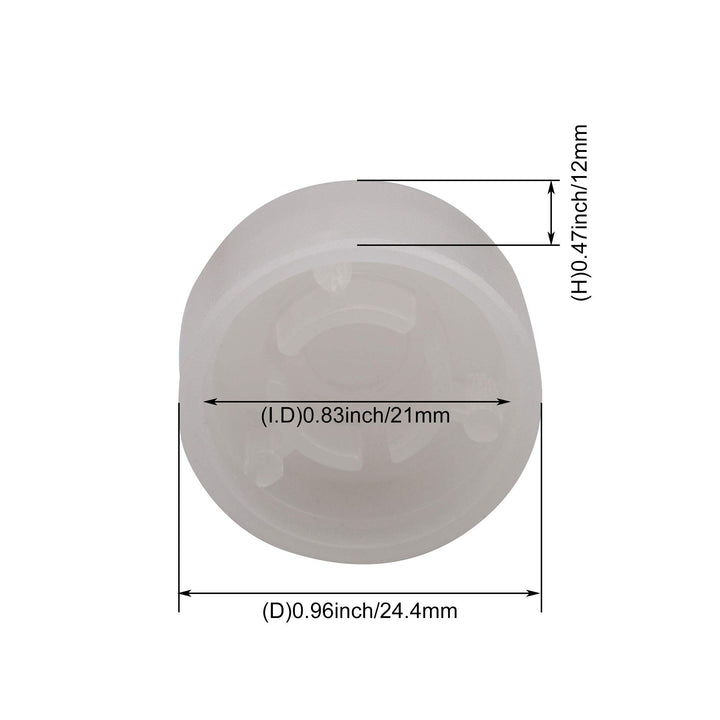 Plastic Guitar Stomp Knob Pedal Knobs Cap Transparent White Pack of 10