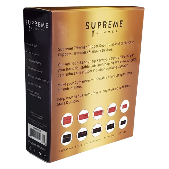 by Supreme Trimmer - Professional Barber Grippers ( 5 Piece ) Non Slip Clipper Bands SGR50 Barber Sleeve for Hair Clipper - Barber Hair Trimmer Grip