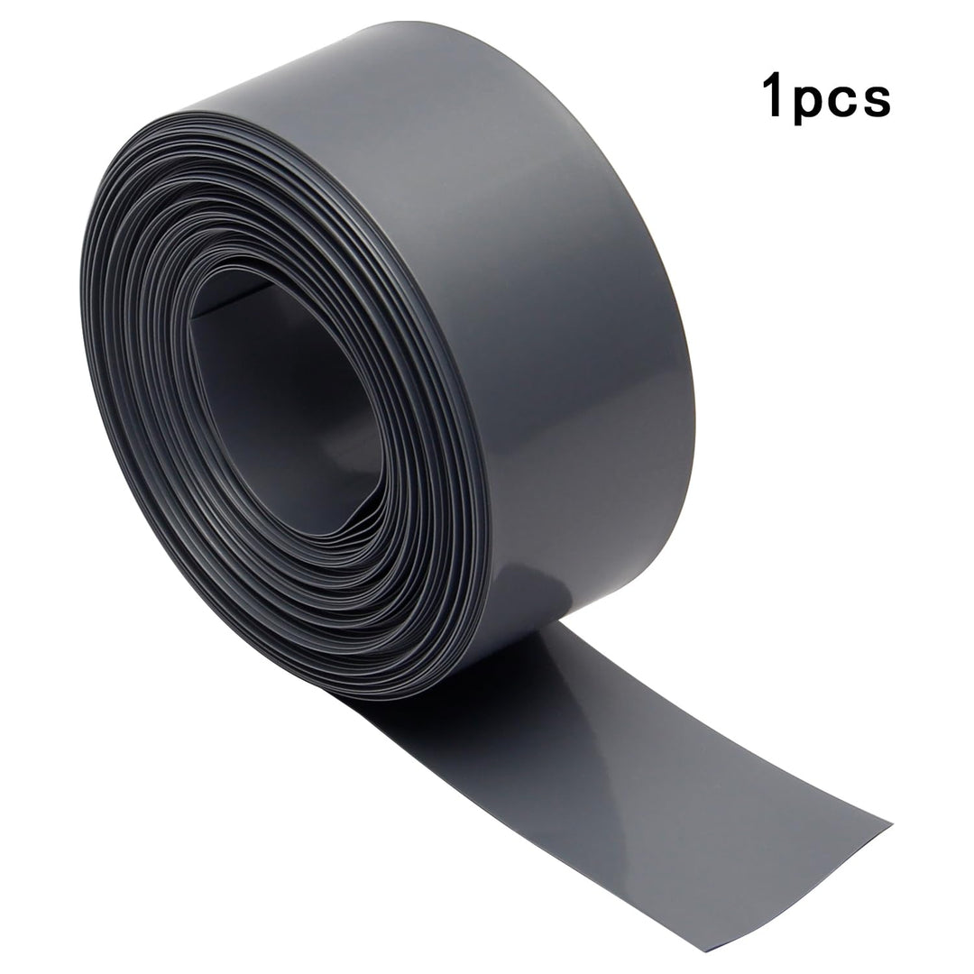 1Pcs Width 1.16 inch, Length 0.39 inch Wrap PVC, Battery Shrink Wrap PVC Heat Shrink Tubing Flat Electric Insulation for Big Battery Pack Power Gray