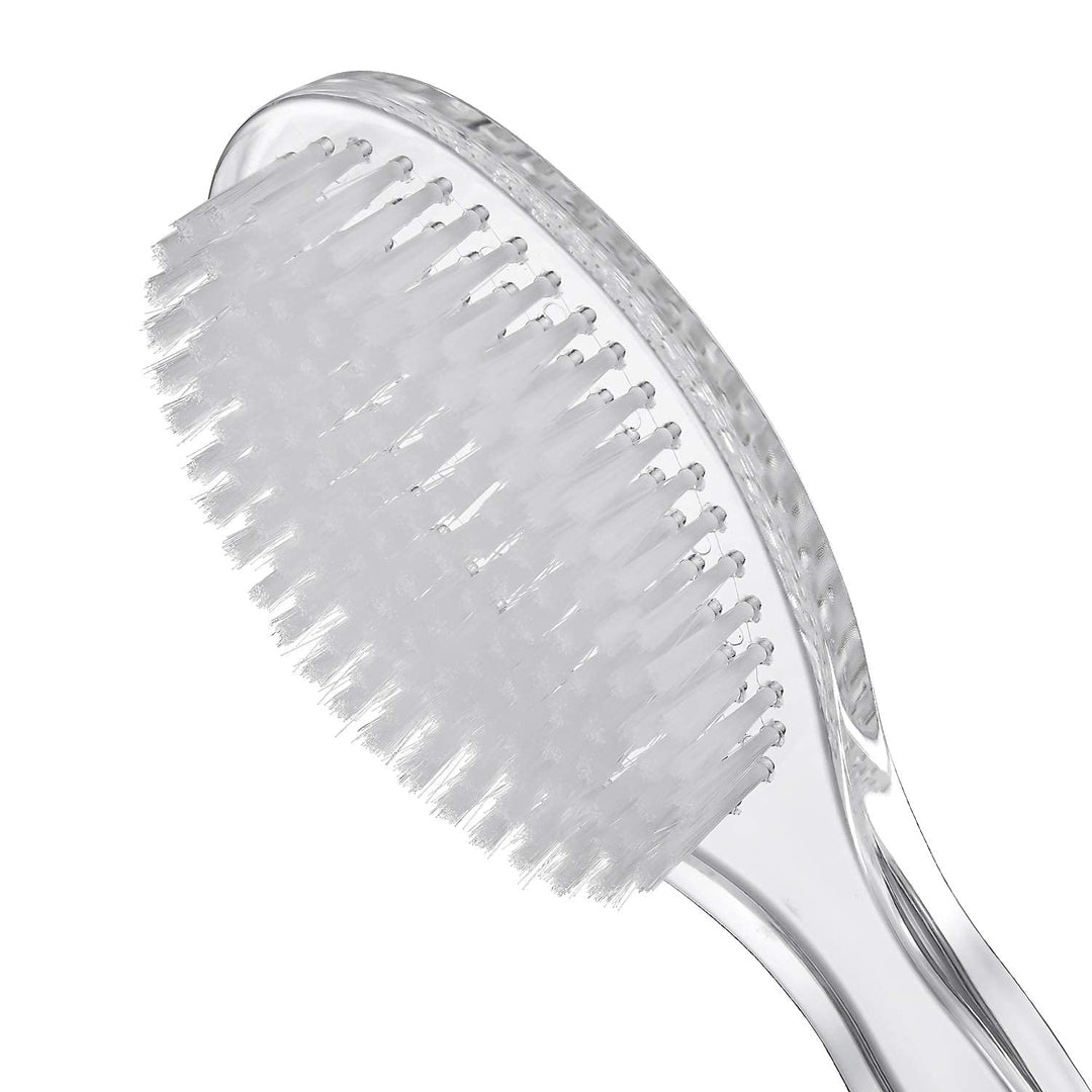 Comfortable Long-handled Shower Brush, Soft Nylon Body Brush, Gentle Exfoliation And Improved Skin Health, Suitable For Men And Women (Transparent Handle)