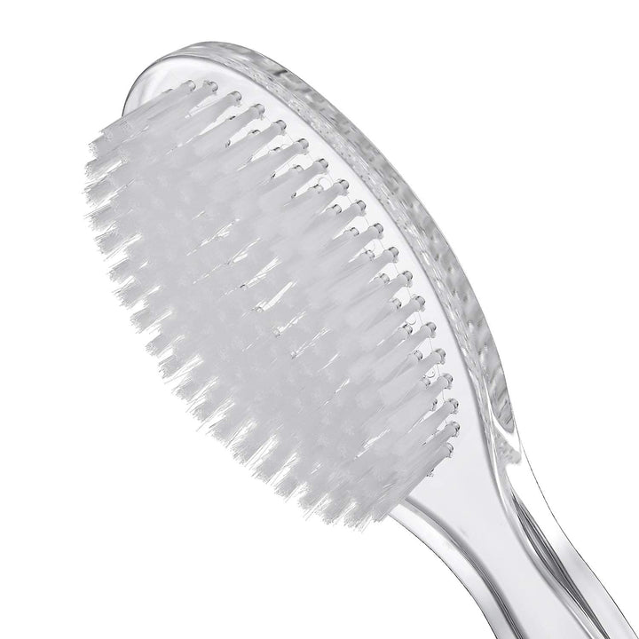Comfortable Long-handled Shower Brush, Soft Nylon Body Brush, Gentle Exfoliation And Improved Skin Health, Suitable For Men And Women (Transparent Handle)