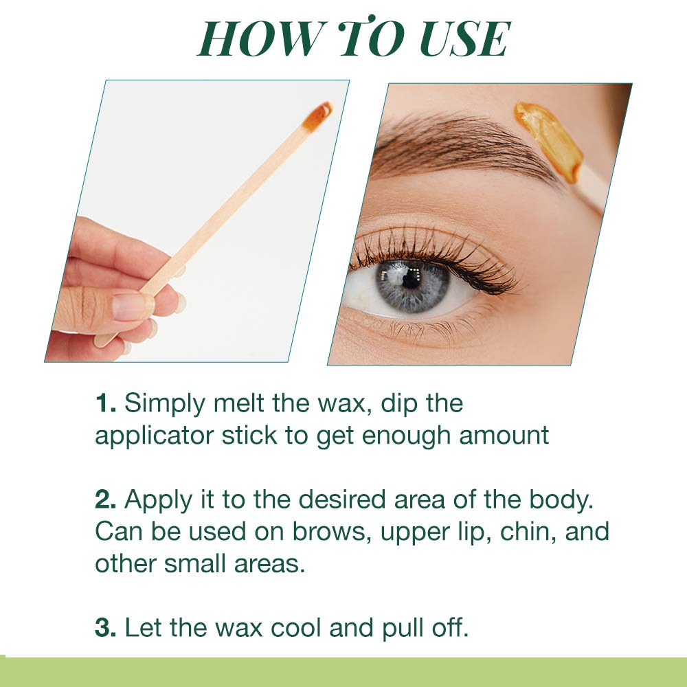 Clean Plus Easy Petite Eyebrow Wood Applicator Spatula, 100 Count