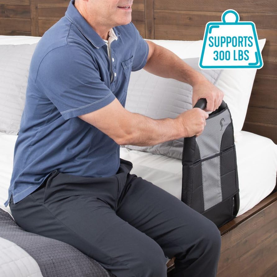 Stander Bedside Econorail, Safety Bed Handle with Pouch