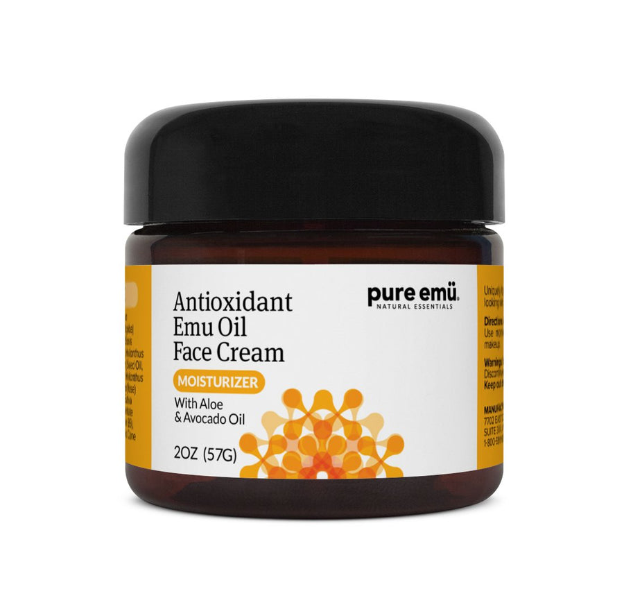 PURE EMU Antioxidant Face Cream With Pure, Fully Refined Emu Oil | Rich, Non-Greasy Moisture For Radiant, Younger-Looking Skin| Nature’s Greatest Moisturizer, 2 fl oz