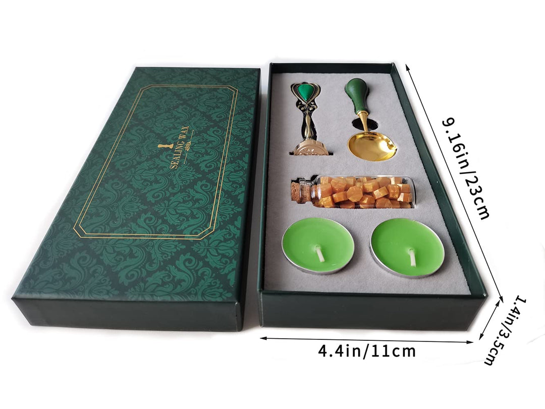 Fancy Letters D Wax Seal Stamp Set, European Style Wax Seal Stamp Kit Gift Box Set, Vintage Personalized Wax Seal Stamp for Letter Cards Invitations (Letters D)