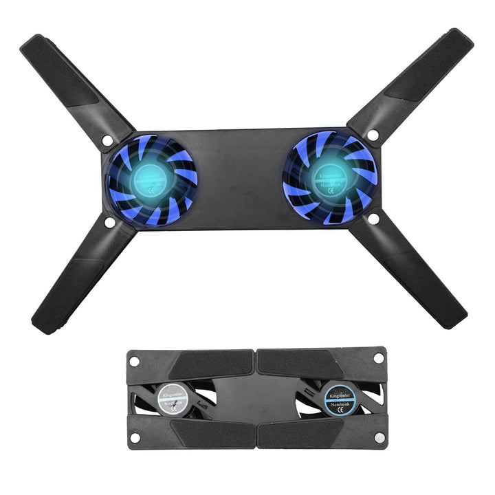 Laptop Cooling Pad Foldable for 10-15 PC Computer Notebook Laptop 2 Fans Cooler Pad