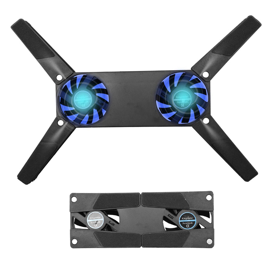 Laptop Cooling Pad Foldable for 10-15 PC Computer Notebook Laptop 2 Fans Cooler Pad