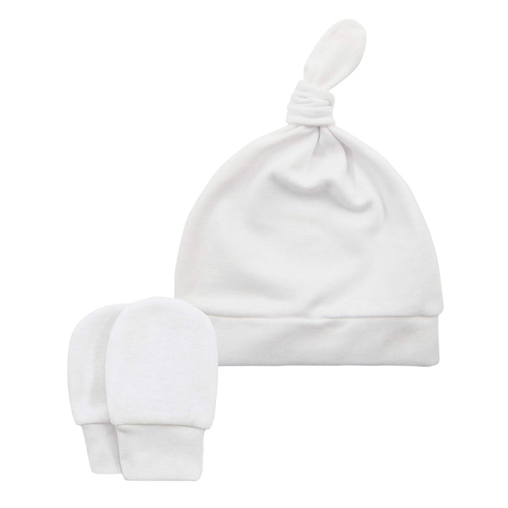Baby Boy Hat and Mitten Set Baby Beanie for Boys Knot Newborn Hat Infant Caps Baby Accessories Fall Winter 0-6 Months 4 Pack A