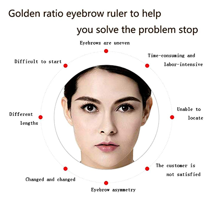 Eyebrow Golden Ratio Caliper Stencil Ruler with Flexibl