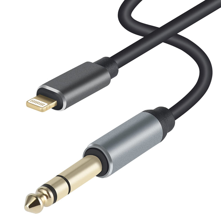 Lightning to 1/4 inch 6.35mm TRS Audio Stereo Cable for