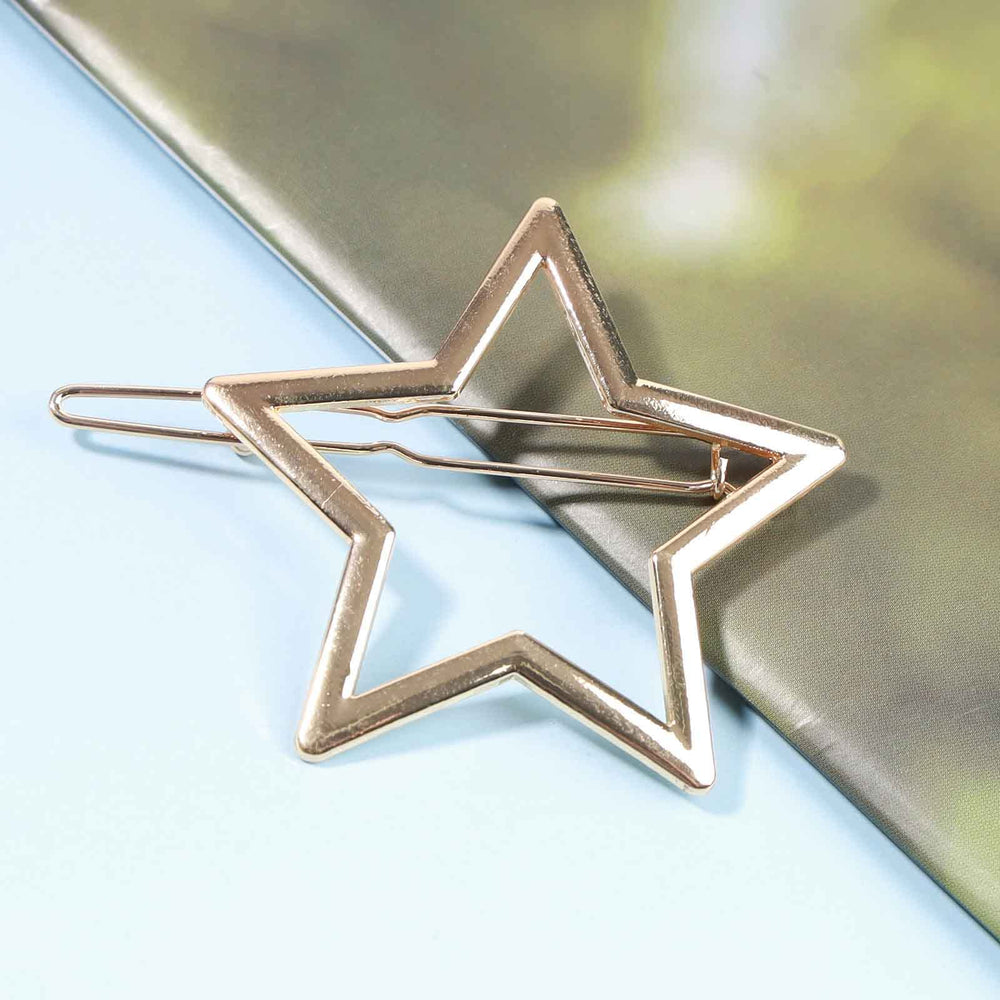 Vintage Star Hair Clip Barrette Silver Hair Barrette Pin Half Bun Holder Clips Decorative Hair Accessories for Women and Girls (Silver)