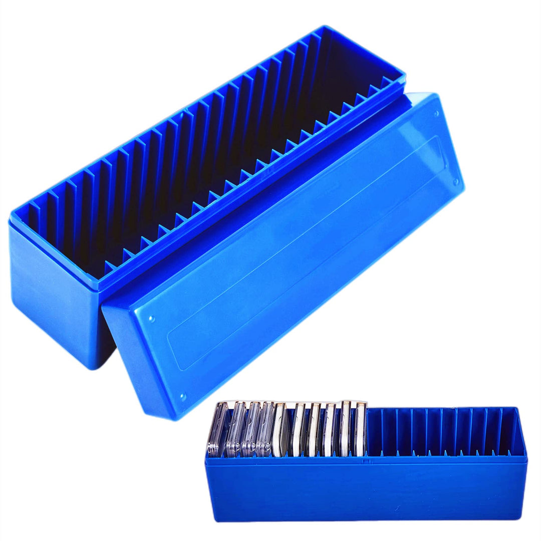 Plastic Coin Storage Box Case for 20 Slab Coin Holders Fit for PCGS NGC PCCB PMGab Coin Holders (Blue)