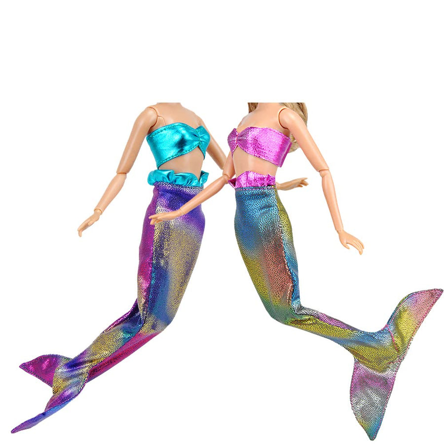 E-TING Handmade Mermaid Dress Fairy Tale Pearl Princess