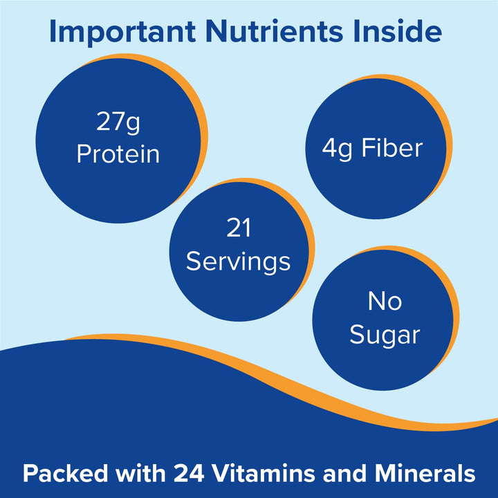 Vanilla High Protein Meal Replacement Shake | 27g Whey Isolate Bariatric Protein Powder | Lactose Free Whey Protein Powder | Gluten and Sugar Free | 21 Servings