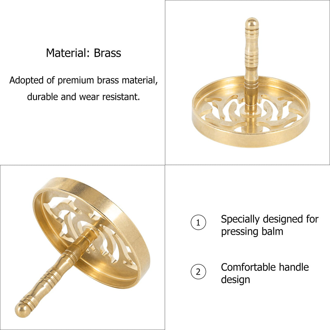 1pc Ash Press Incense Burner Accessories Brass Incense Press Brass Censer Supply