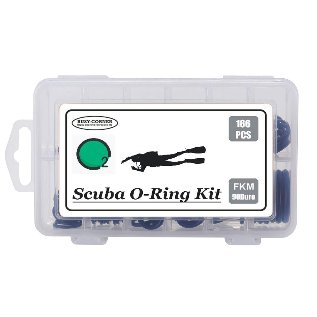 BUSY-CORNER 166 Pieces Scuba O-Ring Kit Scuba Diving Ru
