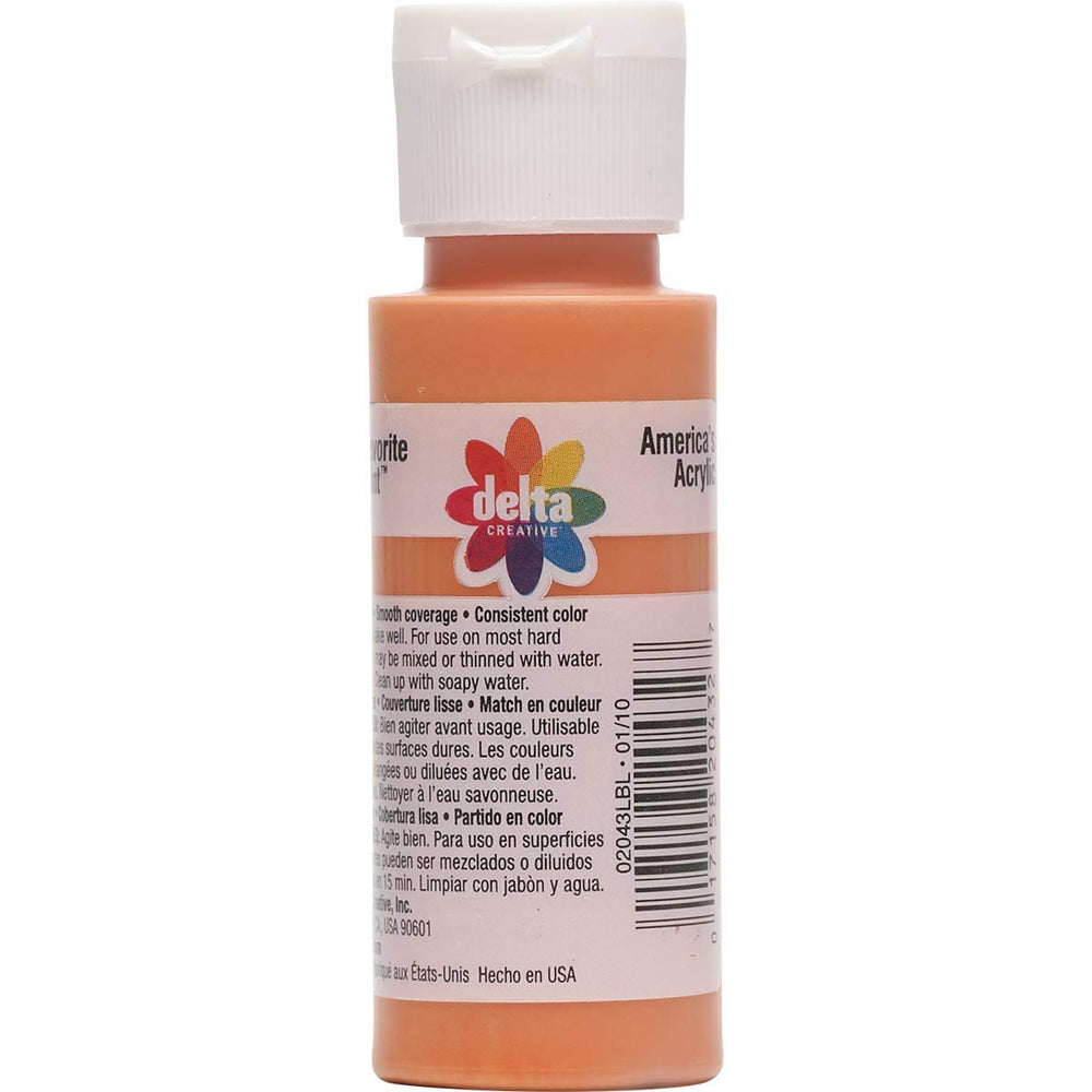 Ceramcoat Acrylic Paint in Assorted Colors (2 oz), 2043, Tangerine