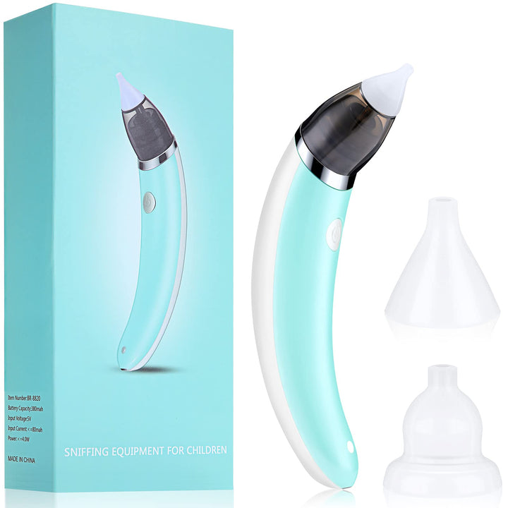 Baby Nasal Aspirator Automatic Nasal Sucker Electric Baby Nose Cleaner Nose Mucus Booger with 5 Levels of Suction Rechargeable Portable Mucus Remover for Newborn Infant Toddler Toddler (Green)