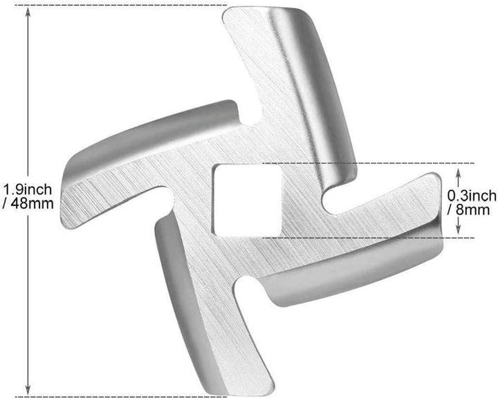 Meat Grinder Blades Meat Grinder Stainless Steel Food Grinder Accessories,Food Meat Grinder Blade Knife Cutter Compatible,for Size 5 Meat Grinder,Fits Kitchen (4 Pack 5# Knife)