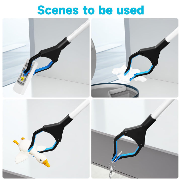 Fanwer 4-Piece Hip Kit for Total Hip Replacement with Sock Aid, 32 Foldable Reacher Grabber Pickup Tool, 30.7 Long Shoe Horn & Dressing Stick and 2Pcs Pants Helper Device