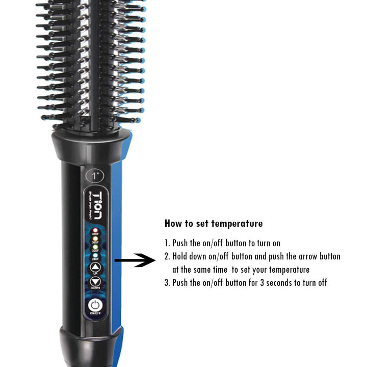 Hair Brush Iron 1 Ceramic Ionic Hot Curl Heat Roller Brush Hair Iron | Made in Korea