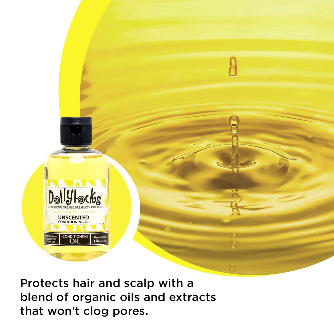 4oz Unscented Dreadlock Conditioning Oil Professional Organic Dreadlock Products