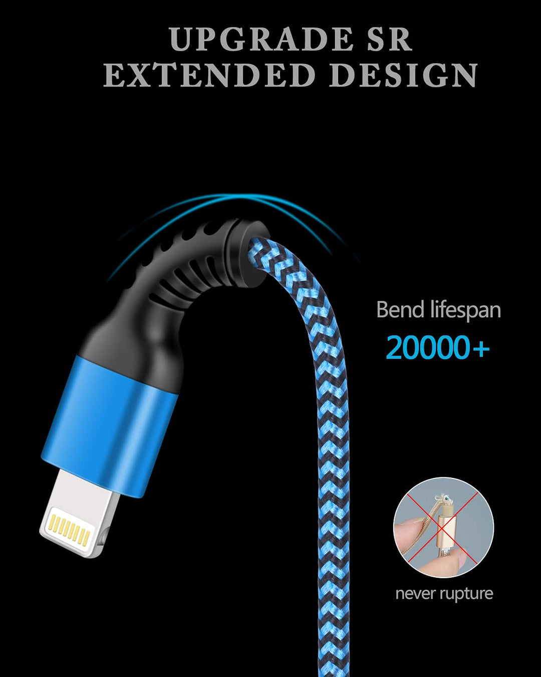 iPhone Charger, Nylon Braided 6FT USB Charging Cord for iPhone 14 13 12 Pro Max /11 Pro/XR/XS/Max/SE/10/8, MFI Certified Data Sync Transfer Connector Plug Fast Power Line Lightning Cable Multi Pack