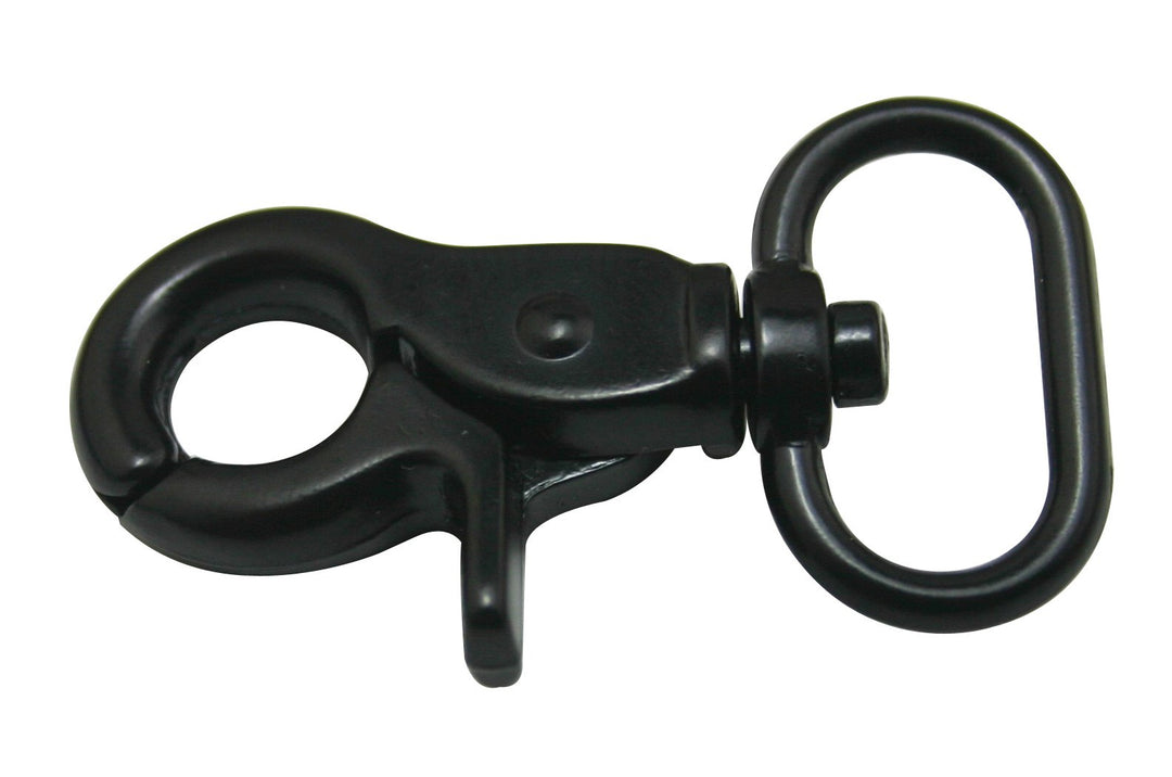 Metal Black 0.8 Inside Diameter D-ring Lobster Clasp Claw Swivel Eye Lobster Snap Clasp Hook for Strap