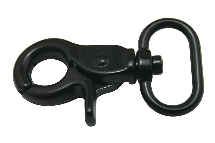 Metal Black 0.8 Inside Diameter D-ring Lobster Clasp Claw Swivel Eye Lobster Snap Clasp Hook for Strap