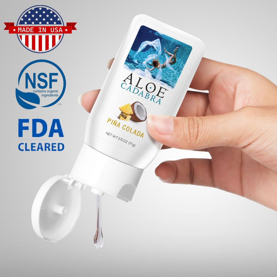 Aloe cadabra organic lubricant - pina colada 2.5 oz bottle by Seven Oaks Ranch