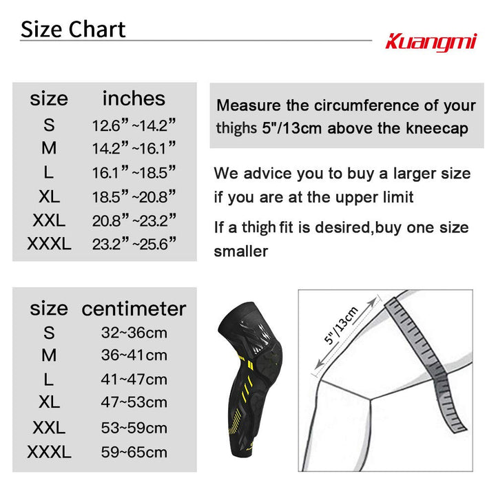 Kuangmi Knee Pad and Shin Guard Sleeve for Soccer, Bask