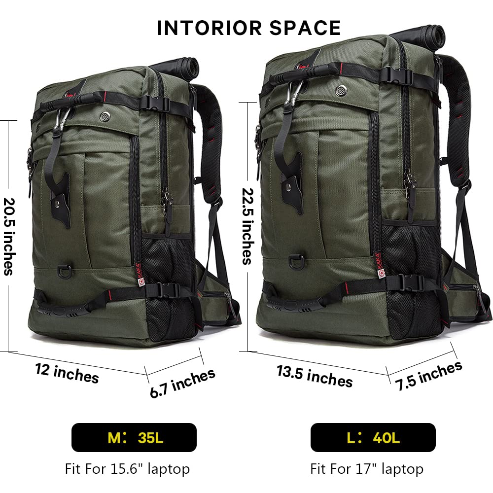 Travel Backpack, Carry On Backpack Durable Convertible Duffle Bag Fit for 15.6 Inch Laptop for Men and Women(Medium 35L)