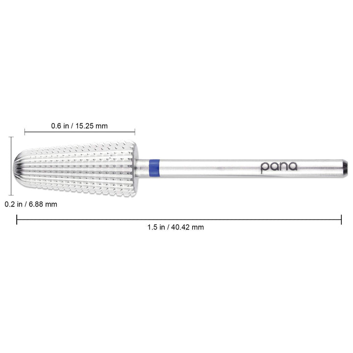 PANA 3/32 Volcano Nail Carbide Bit for Electric Dremel Drill Machine (Medium - M, SILVER)