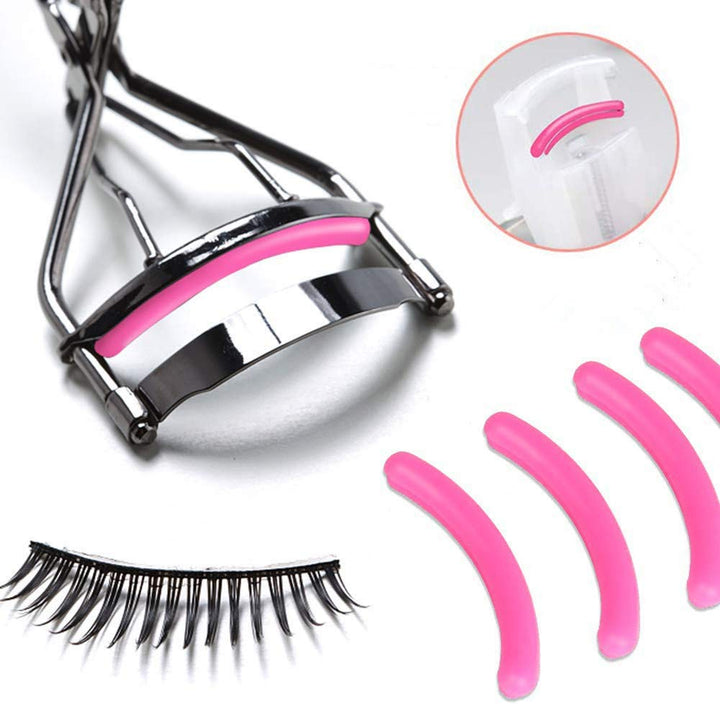 24 Pcs Curler Refill EyeLash Curler Refill Pads Silicone Rubber Soft Curler Replacement Refills Pads for Universal Eyelash Curler (Pink)