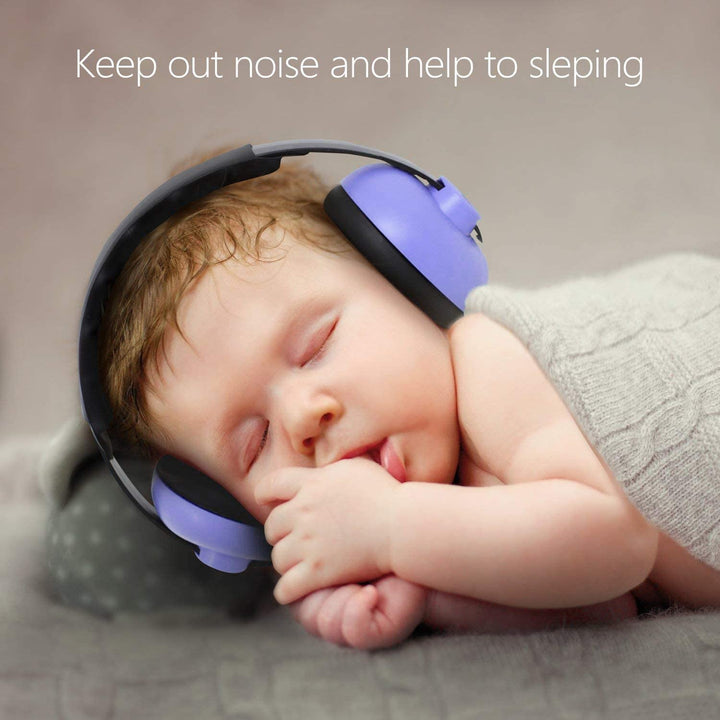 Alitamei Noise Cancelling Headphones for Kids, Babies Ear Protection Earmuffs Noise Reduction for 0-3 Years Babies, Toddlers, Infant (Purple)