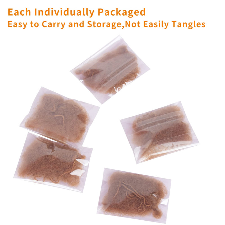 Pack of 20pcs Hair Nets Invisible Elastic Edge Mesh 50cm 20 Light Brown