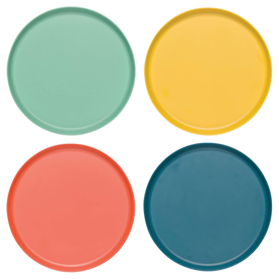 Ecologie Dinner Plates, Set of Four, Fiesta Colors, DIA 10 x H 1 inches