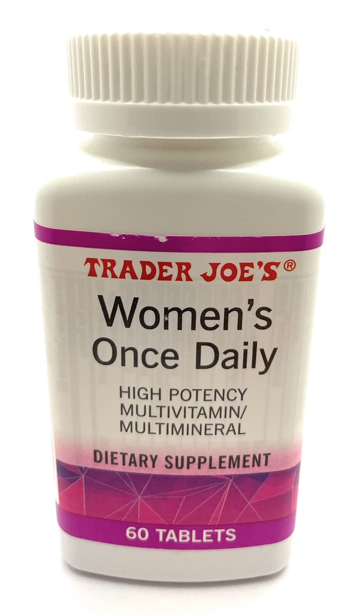 Womens Once Gluten Free Daily High Potency Multivitamin &amp; Multimineral Supplement 60 Tablets by Trader Joe&#39;s(Pack of 1)