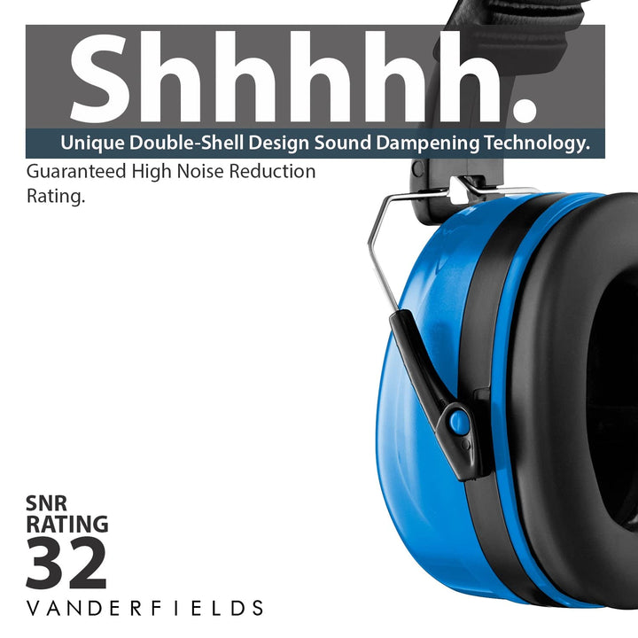 Hearing Protection Ear Muffs for Noise Reduction, 33dB Certified, Noise Cancelling Safety Ear Protection for Shooting, Adult Headphones for Lawn Mowing, DIY, Construction, Woodworking