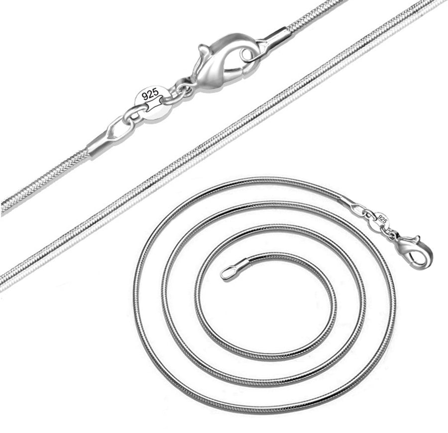 Sterling Silver Snake Chain Necklace, 24Inches, 3MM, Unisex