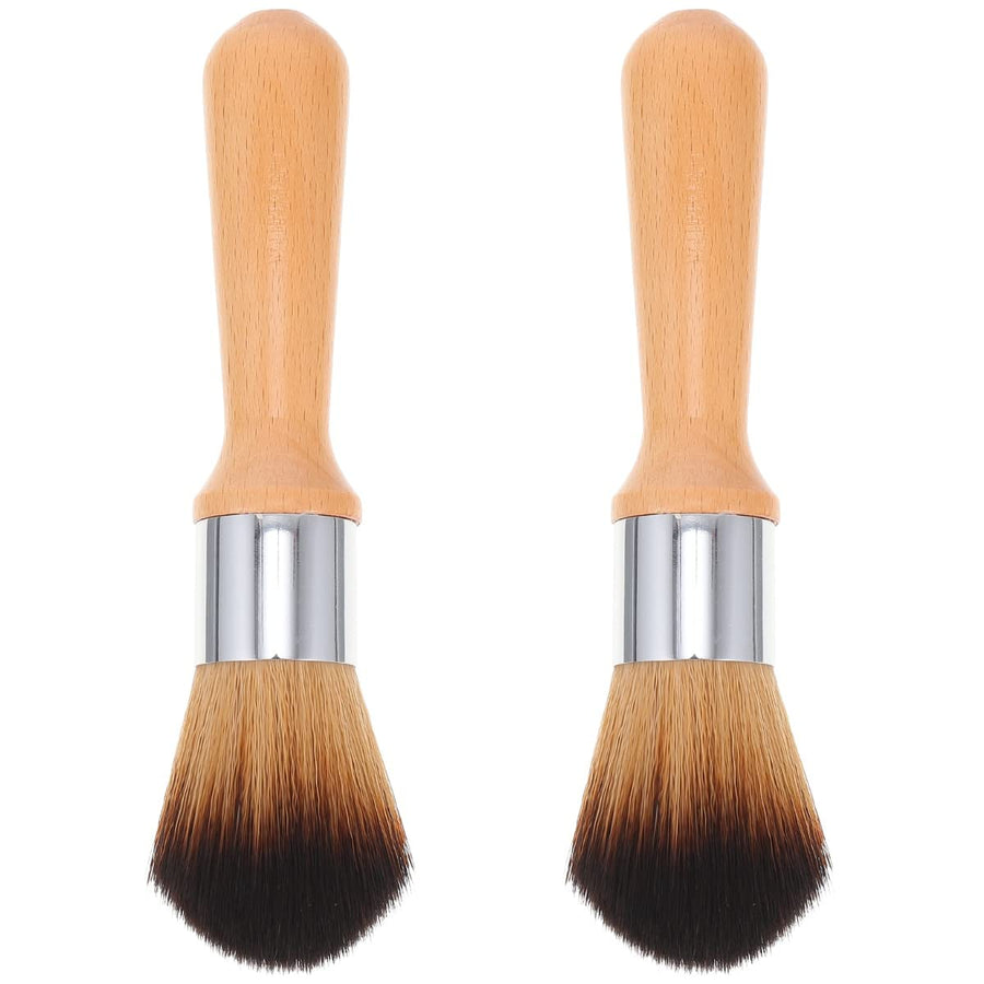 2pcs Model Dusting Brush Statue Cleaning Brush with Wooden Handle Model Brush Figurines Model Cleaner Dusting Brush for Figures Statues Musical Instrument