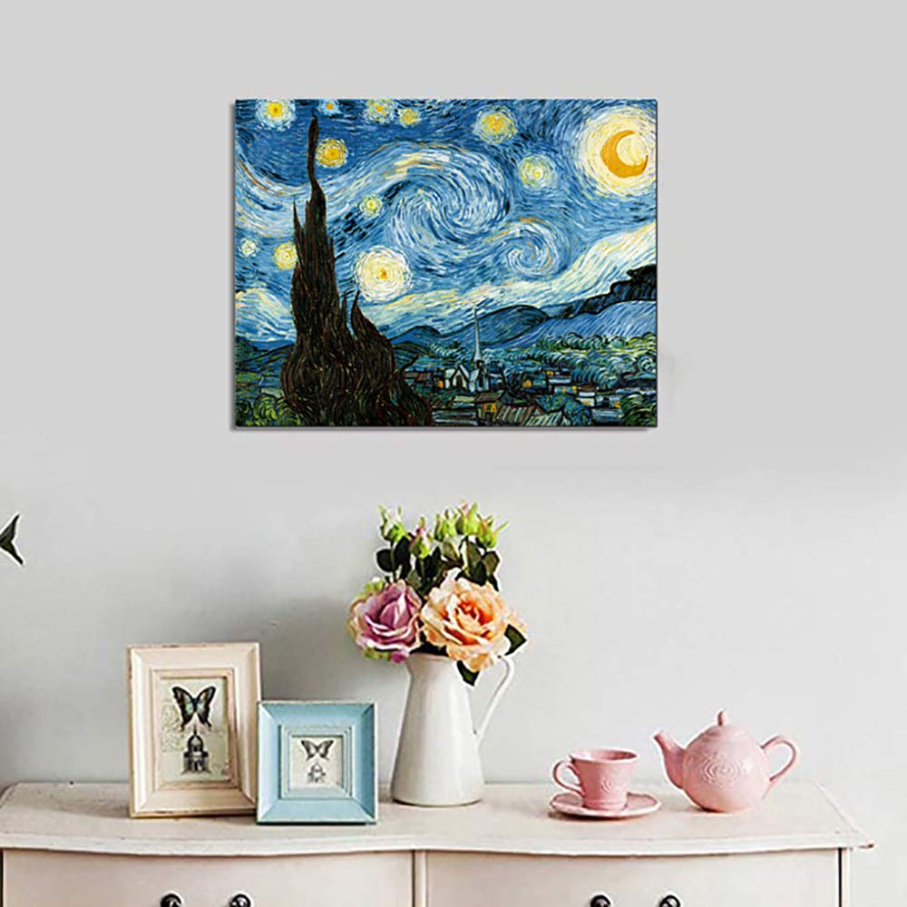Vincent Van Gogh Starry Night Poster Wall Decor Print P