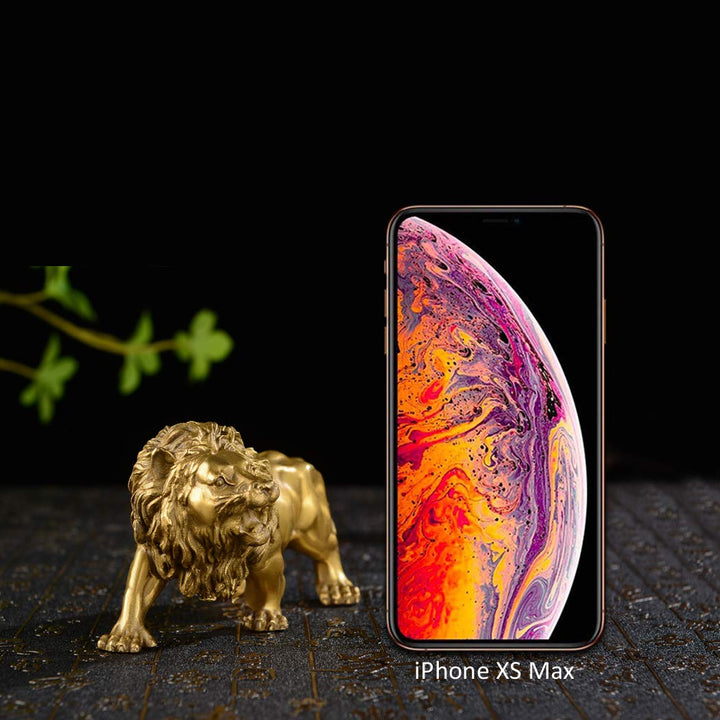 Chinese Fengshui Handmade Brass Magical and Noble Lion Statue Home Decor Housewarming Gift (jinshizi)