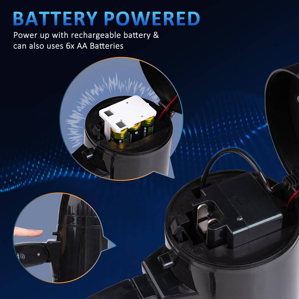 35 Watt Power Portable Megaphone Speaker PA Bullhorn with Detachable Handheld Microphone, Built-in Siren, USB Flash Drive &amp; 240S Recording (Black)